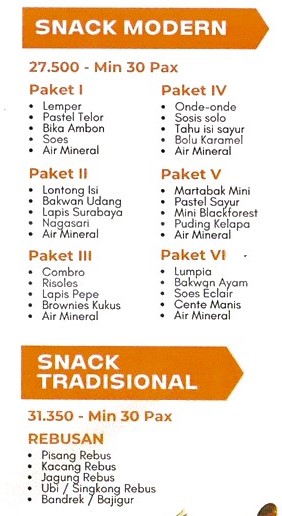 Paket Menu Pilihan FOOD MENU Gunung Mas